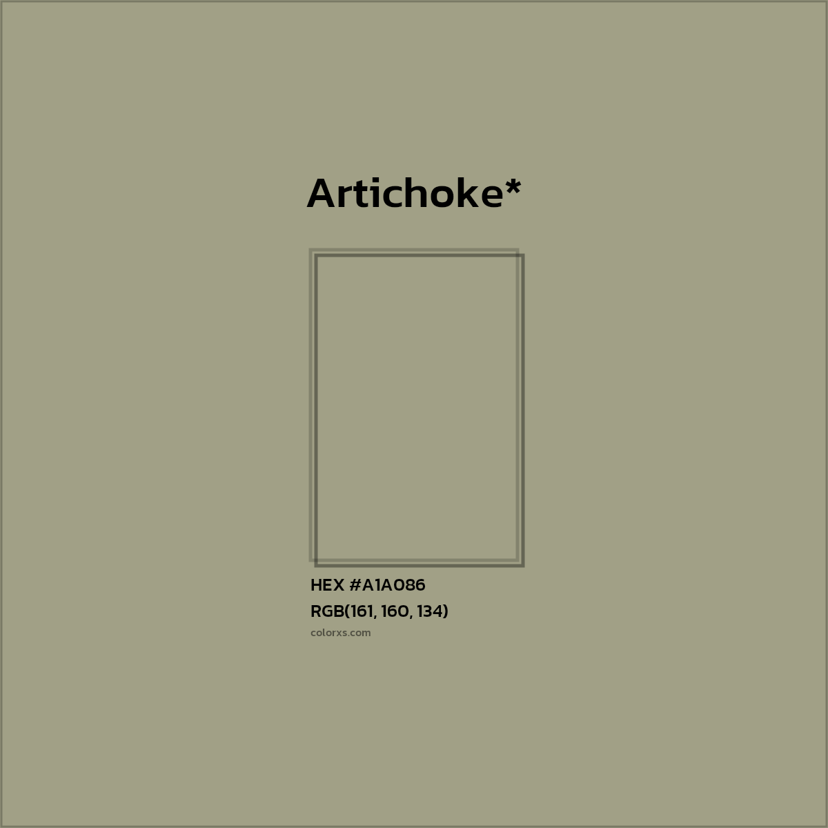 HEX #A1A086 Color Name, Color Code, Palettes, Similar Paints, Images