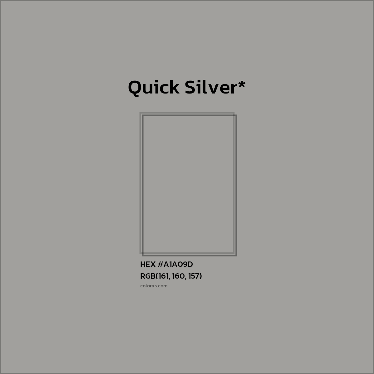 HEX #A1A09D Color Name, Color Code, Palettes, Similar Paints, Images