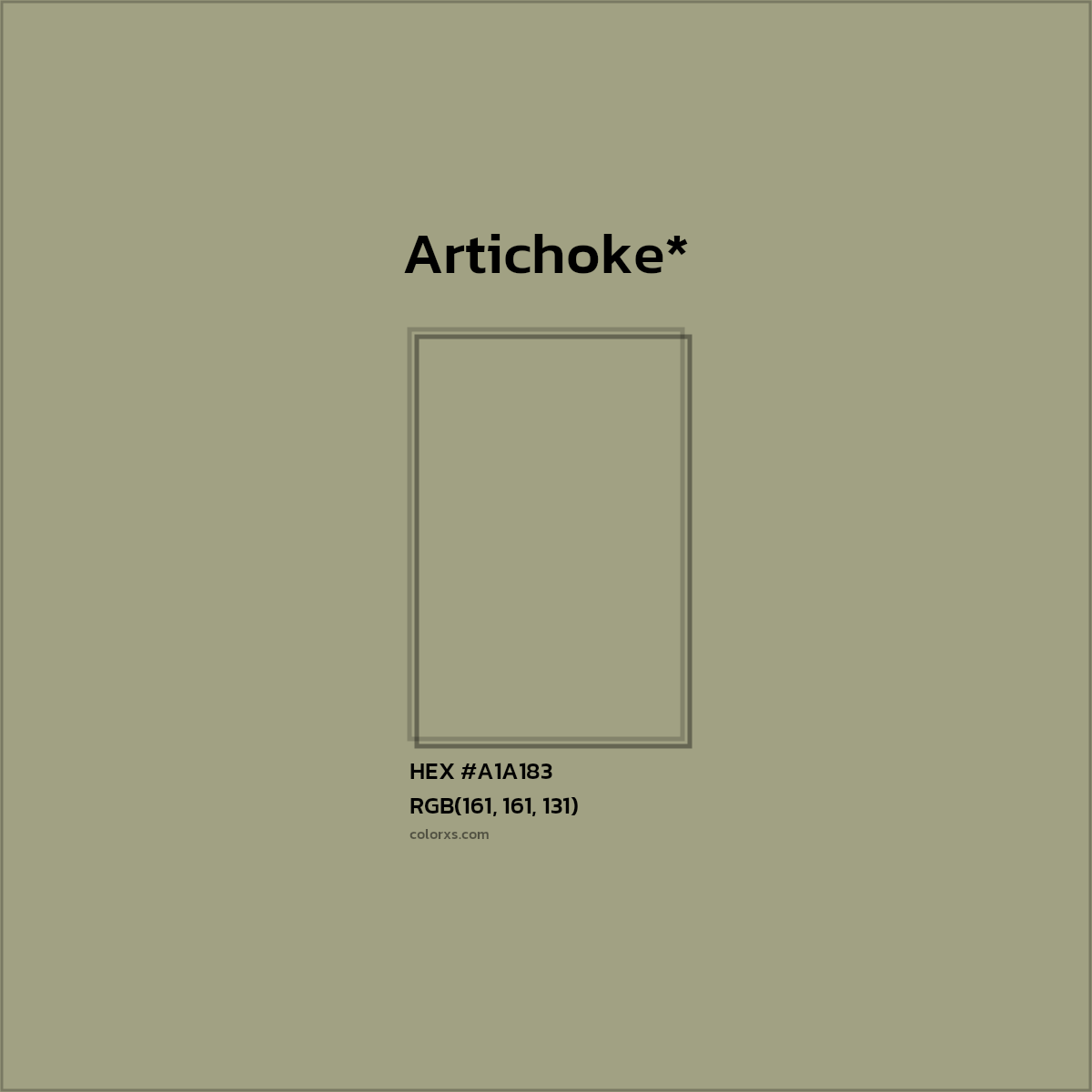 HEX #A1A183 Color Name, Color Code, Palettes, Similar Paints, Images