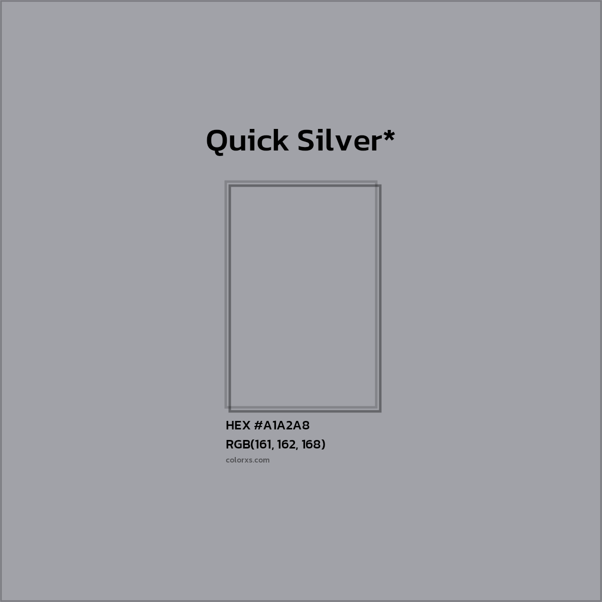 HEX #A1A2A8 Color Name, Color Code, Palettes, Similar Paints, Images