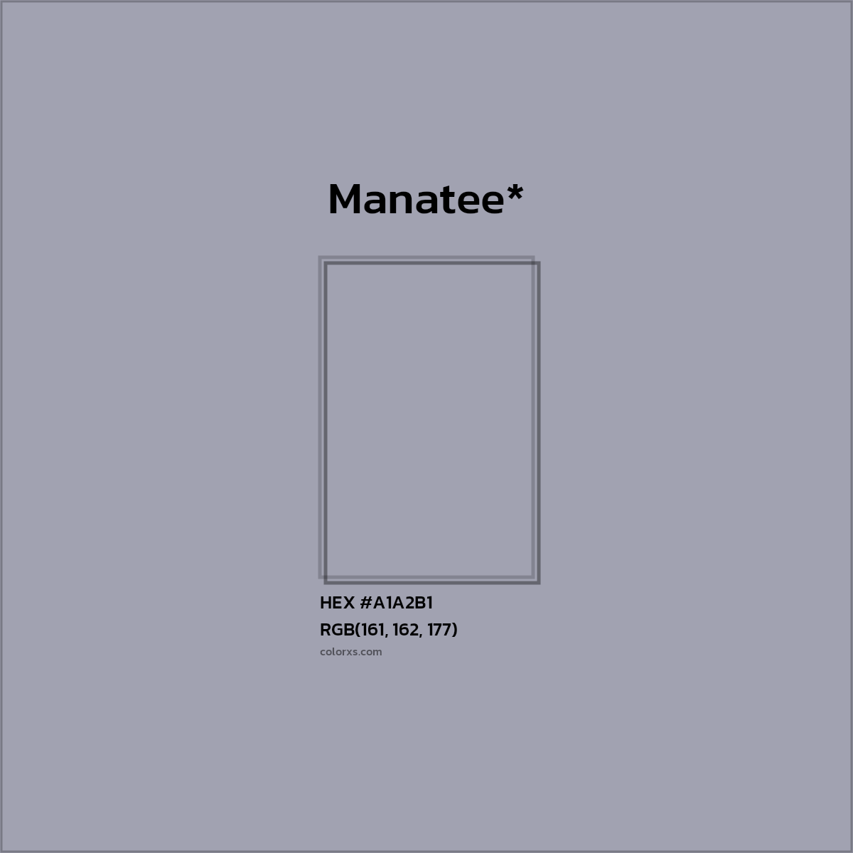 HEX #A1A2B1 Color Name, Color Code, Palettes, Similar Paints, Images