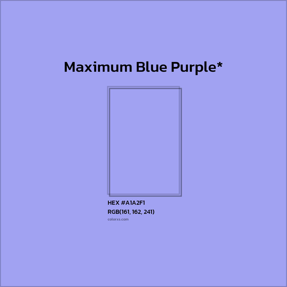 HEX #A1A2F1 Color Name, Color Code, Palettes, Similar Paints, Images