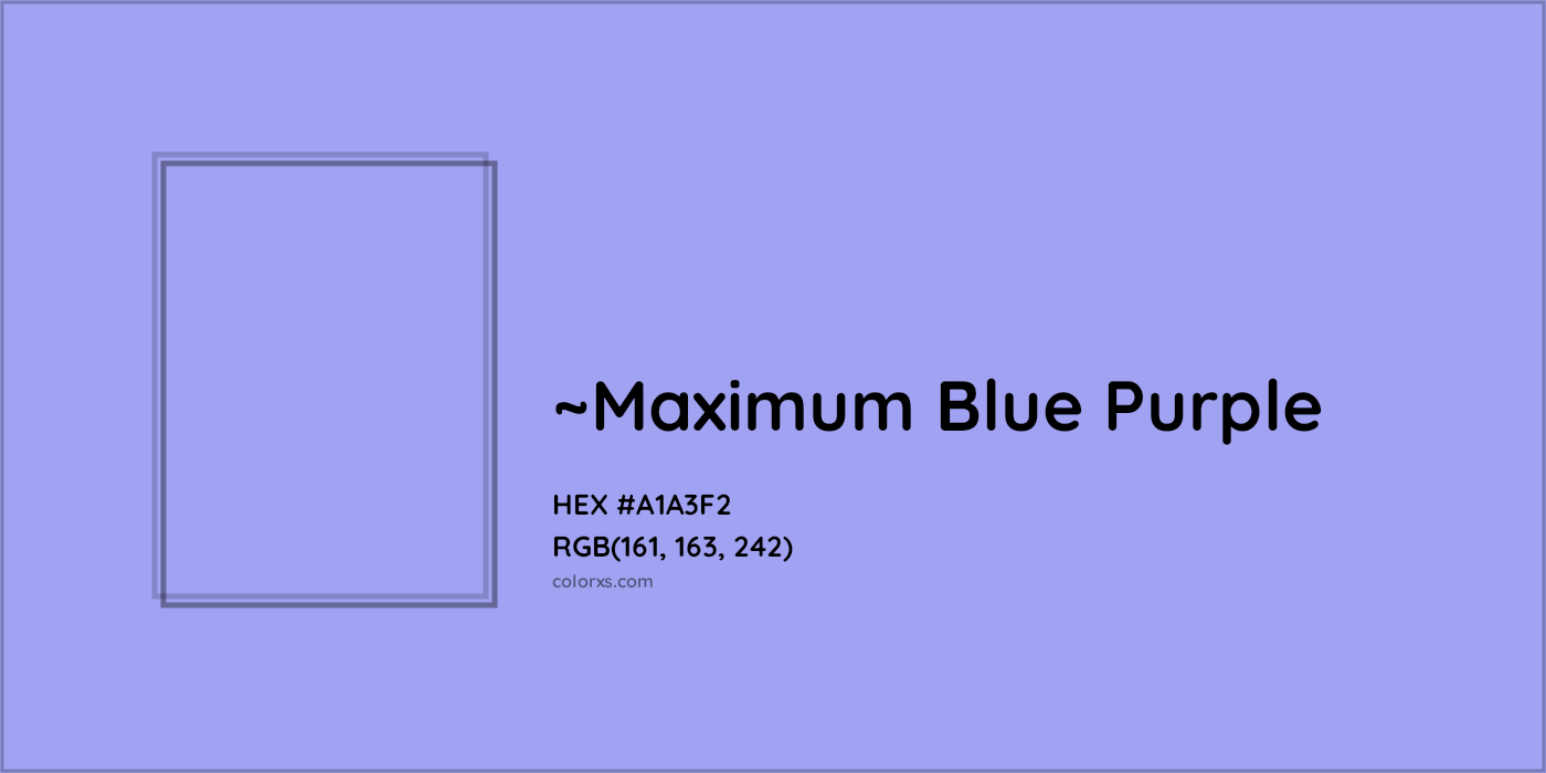 HEX #A1A3F2 Color Name, Color Code, Palettes, Similar Paints, Images