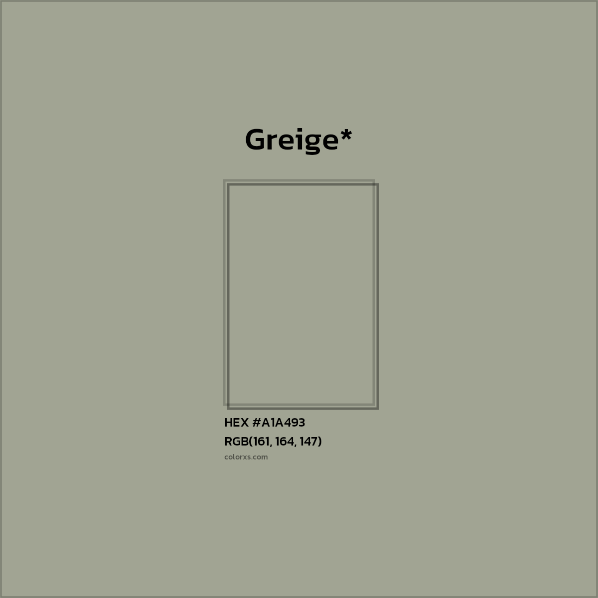 HEX #A1A493 Color Name, Color Code, Palettes, Similar Paints, Images