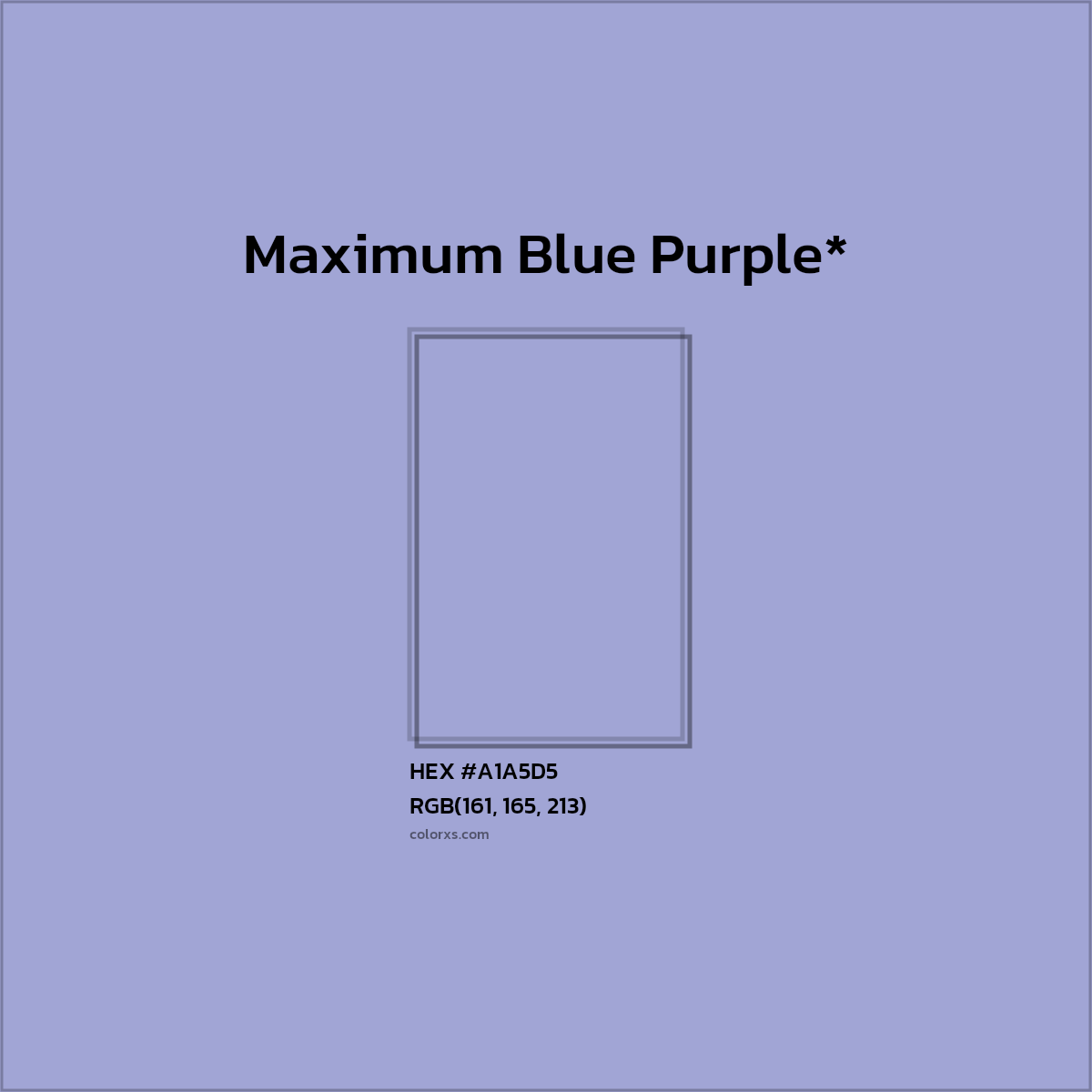 HEX #A1A5D5 Color Name, Color Code, Palettes, Similar Paints, Images