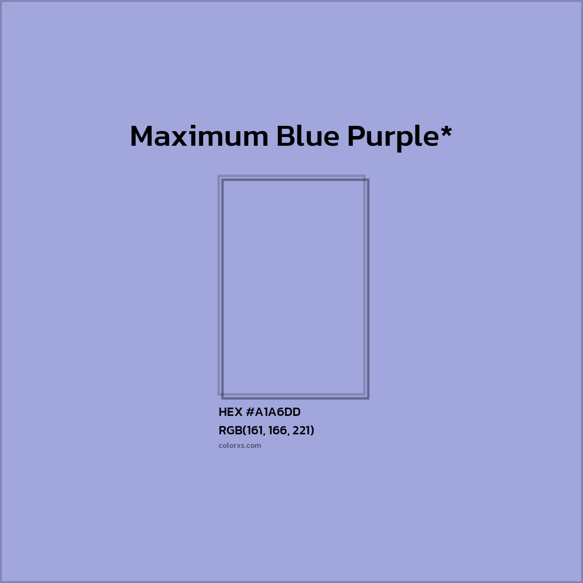 HEX #A1A6DD Color Name, Color Code, Palettes, Similar Paints, Images