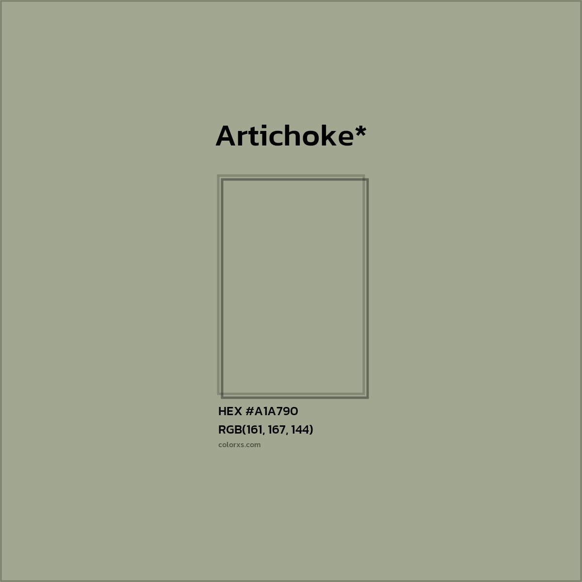 HEX #A1A790 Color Name, Color Code, Palettes, Similar Paints, Images