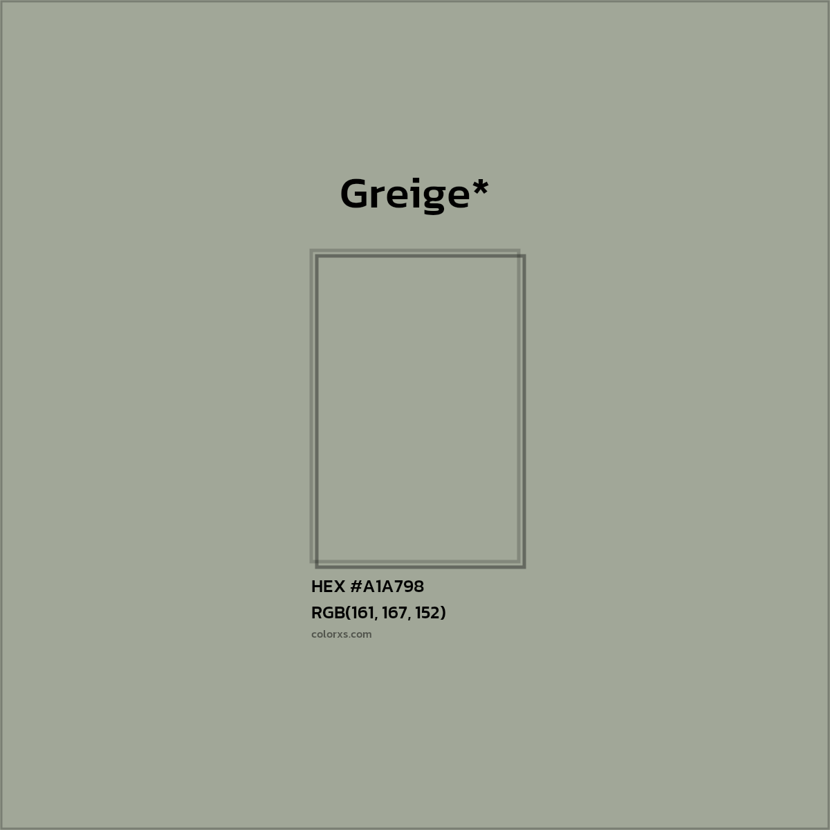 HEX #A1A798 Color Name, Color Code, Palettes, Similar Paints, Images