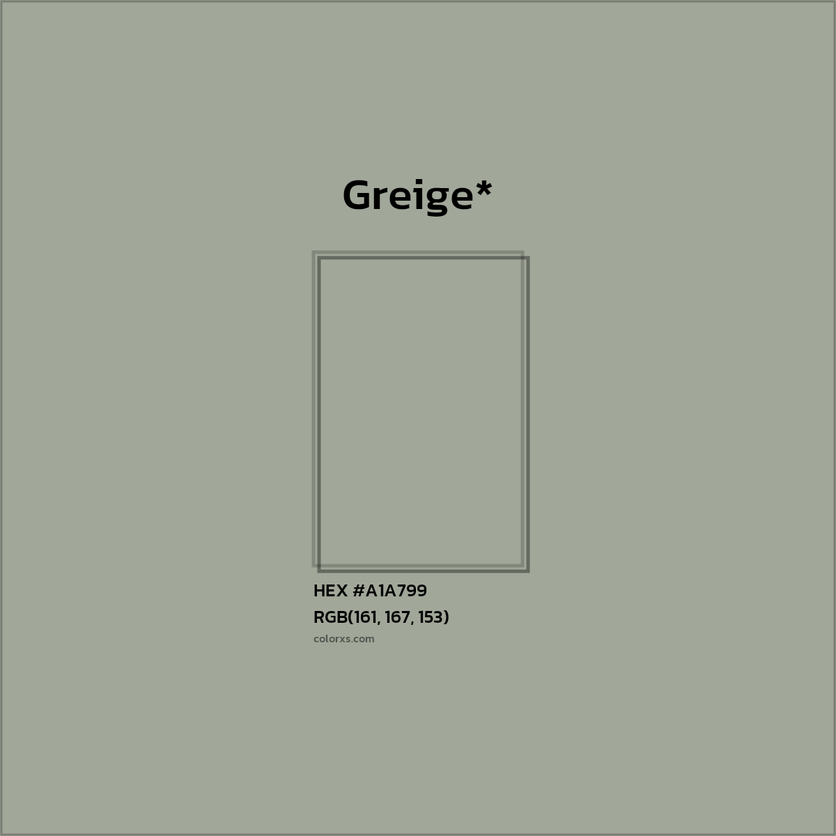 HEX #A1A799 Color Name, Color Code, Palettes, Similar Paints, Images