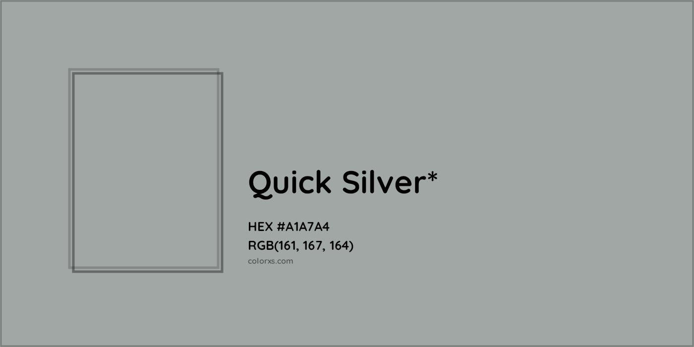 HEX #A1A7A4 Color Name, Color Code, Palettes, Similar Paints, Images