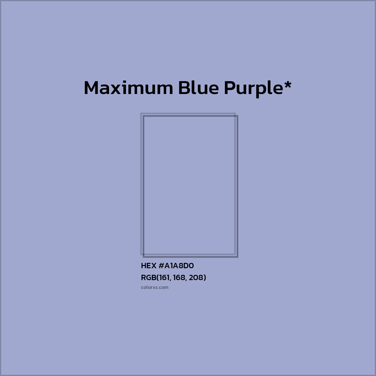 HEX #A1A8D0 Color Name, Color Code, Palettes, Similar Paints, Images
