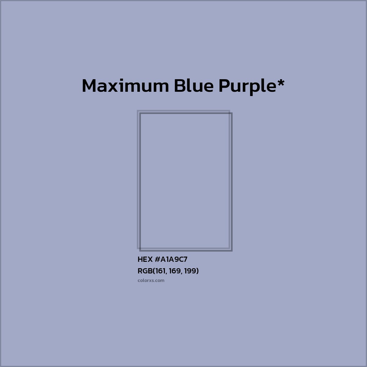 HEX #A1A9C7 Color Name, Color Code, Palettes, Similar Paints, Images