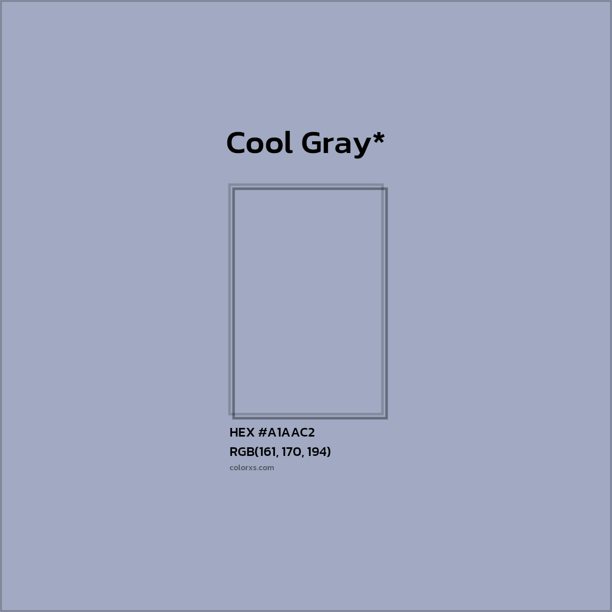 HEX #A1AAC2 Color Name, Color Code, Palettes, Similar Paints, Images