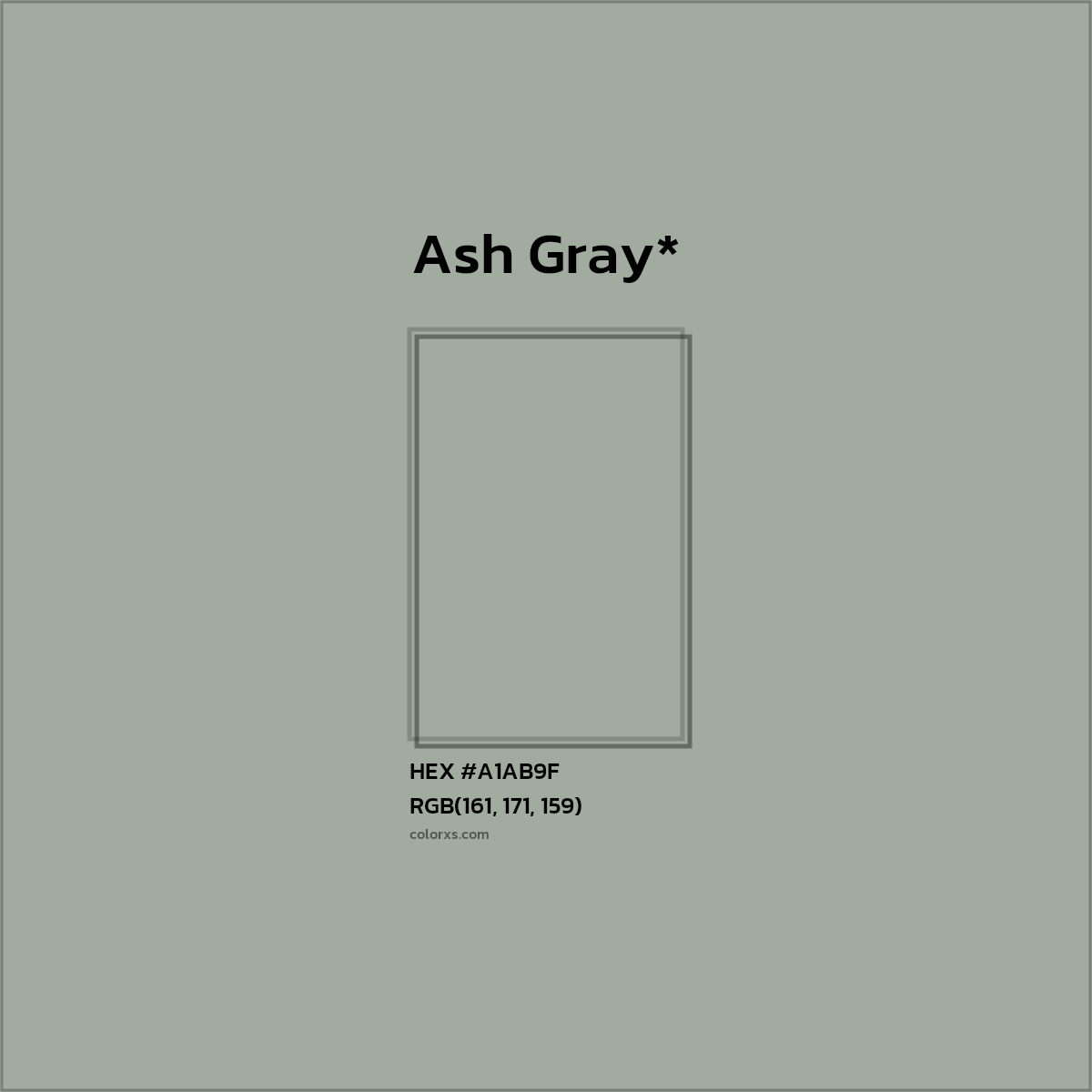 HEX #A1AB9F Color Name, Color Code, Palettes, Similar Paints, Images