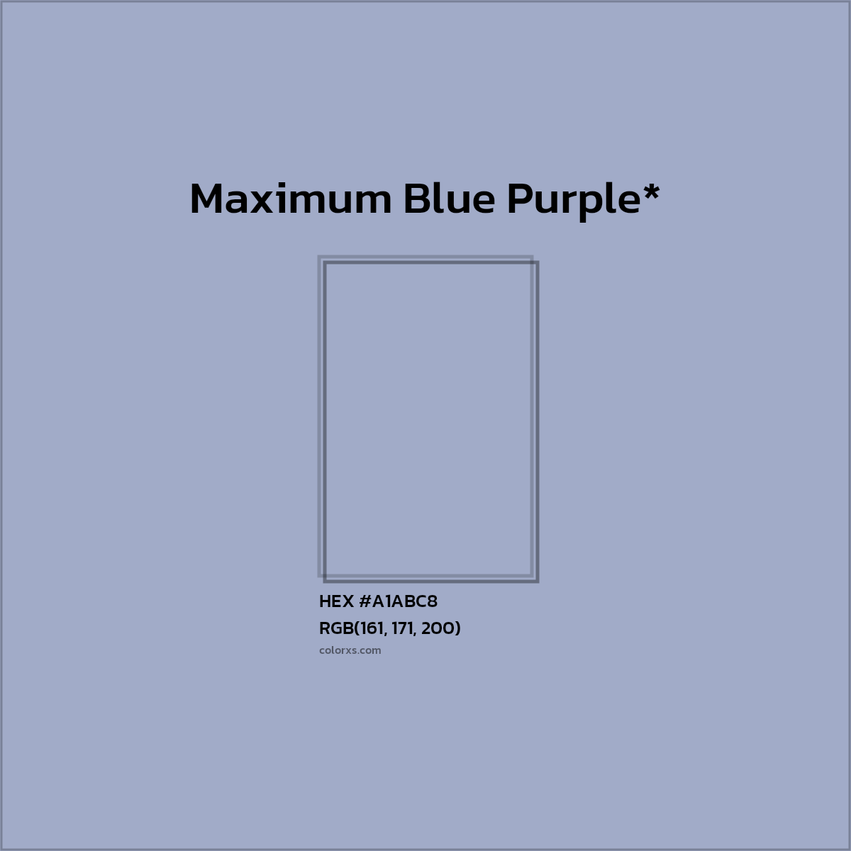 HEX #A1ABC8 Color Name, Color Code, Palettes, Similar Paints, Images