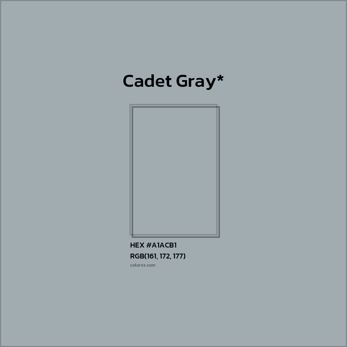 HEX #A1ACB1 Color Name, Color Code, Palettes, Similar Paints, Images
