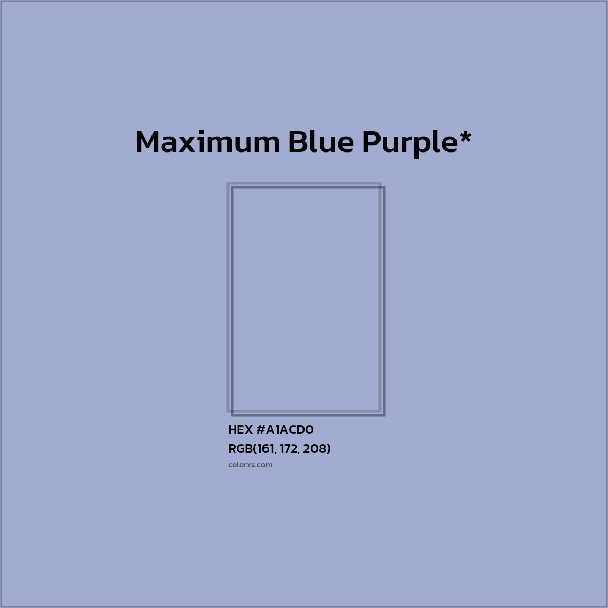 HEX #A1ACD0 Color Name, Color Code, Palettes, Similar Paints, Images