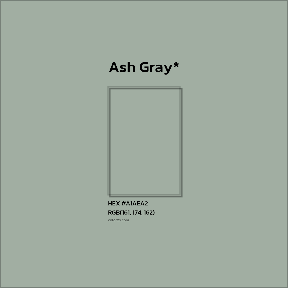 HEX #A1AEA2 Color Name, Color Code, Palettes, Similar Paints, Images