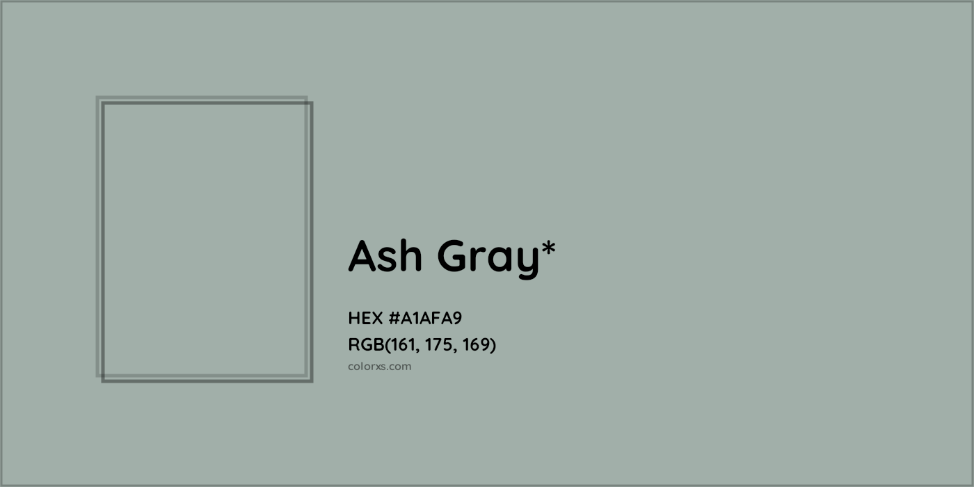 HEX #A1AFA9 Color Name, Color Code, Palettes, Similar Paints, Images