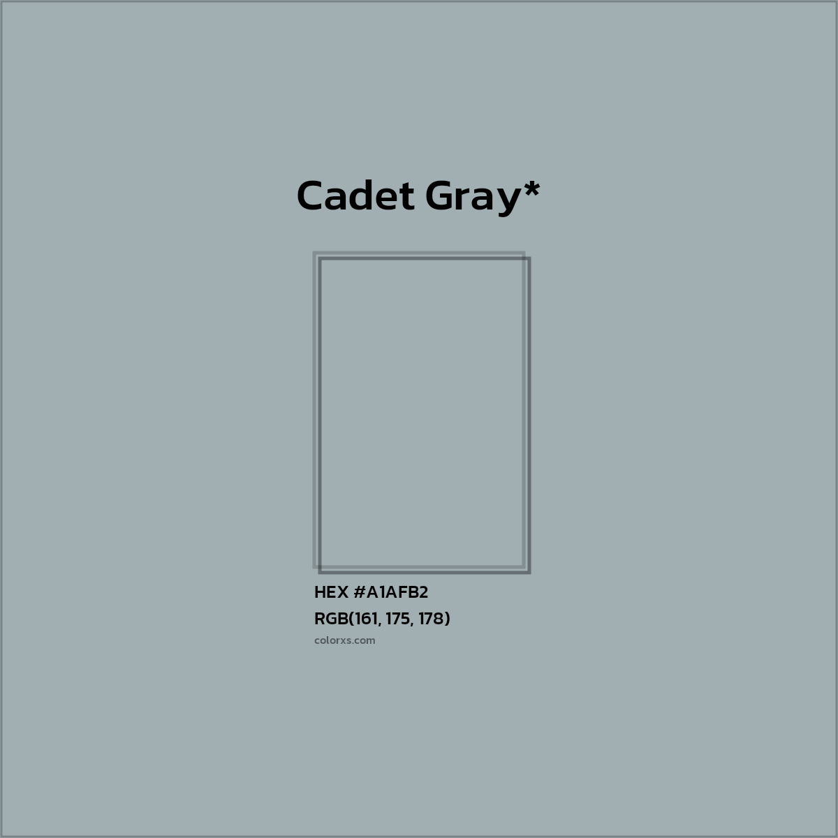 HEX #A1AFB2 Color Name, Color Code, Palettes, Similar Paints, Images