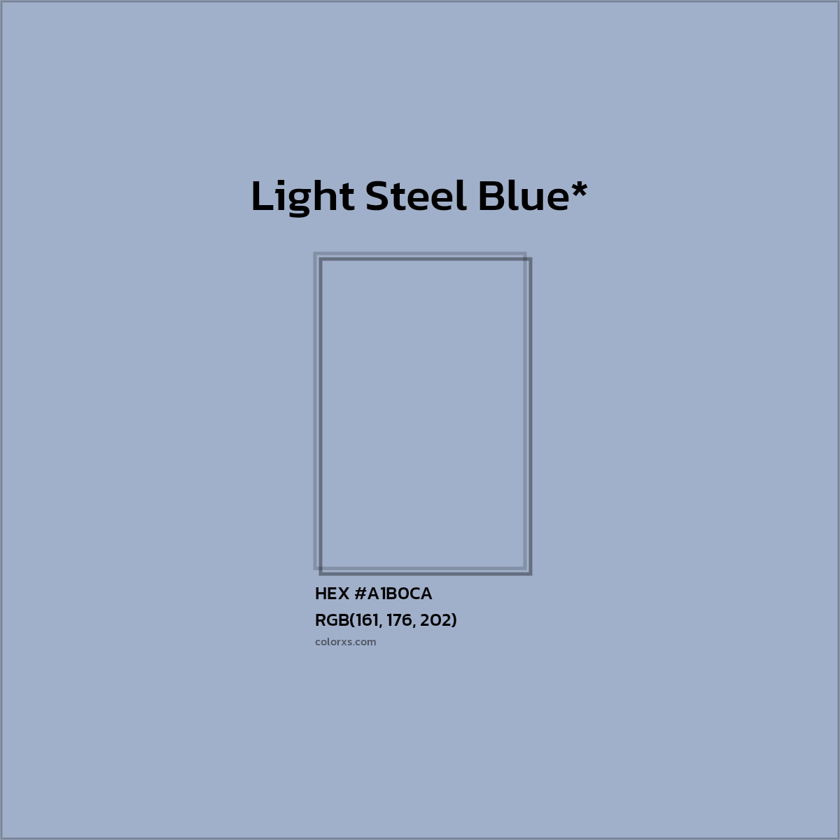 HEX #A1B0CA Color Name, Color Code, Palettes, Similar Paints, Images