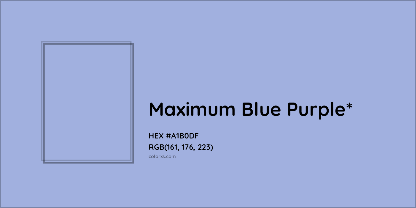 HEX #A1B0DF Color Name, Color Code, Palettes, Similar Paints, Images