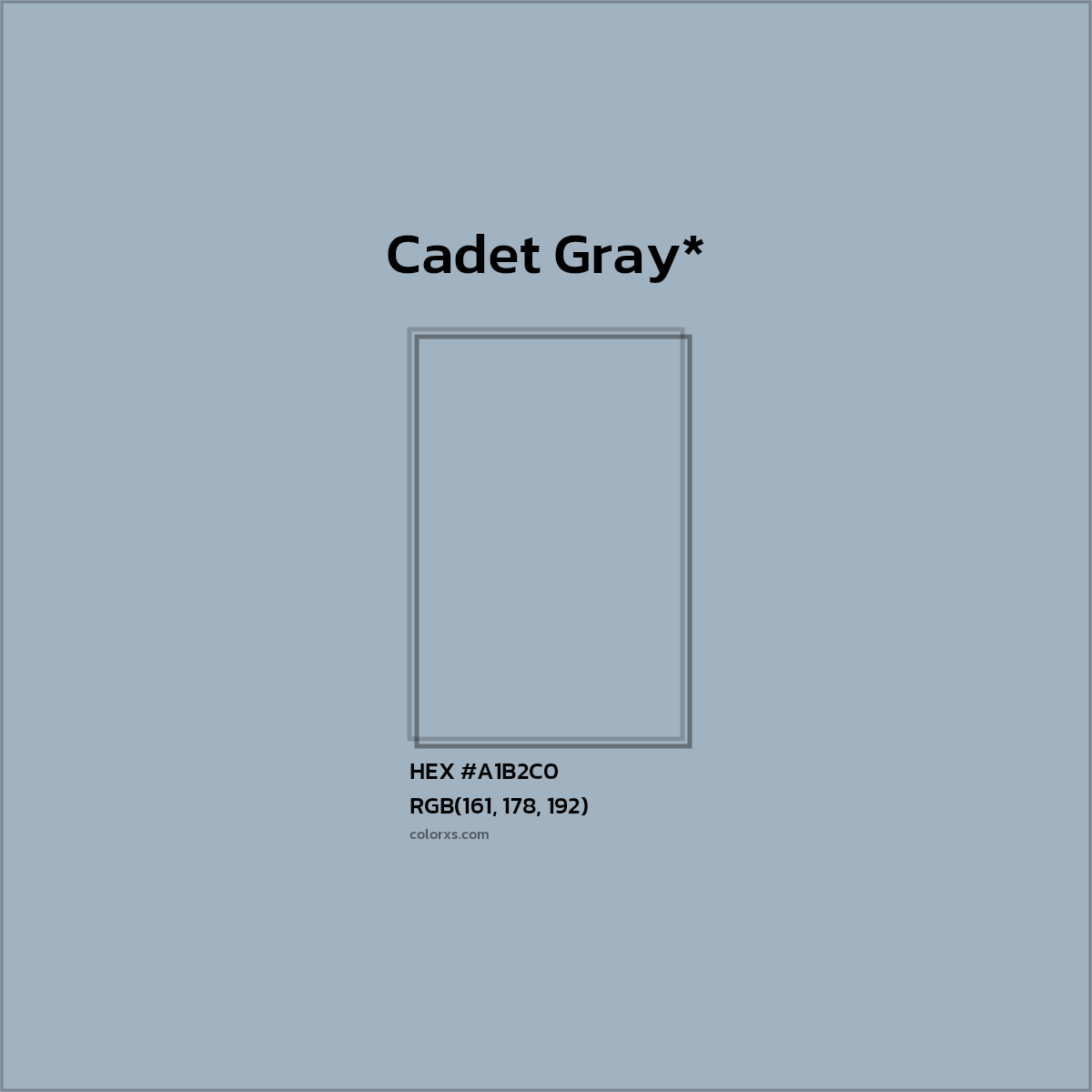 HEX #A1B2C0 Color Name, Color Code, Palettes, Similar Paints, Images