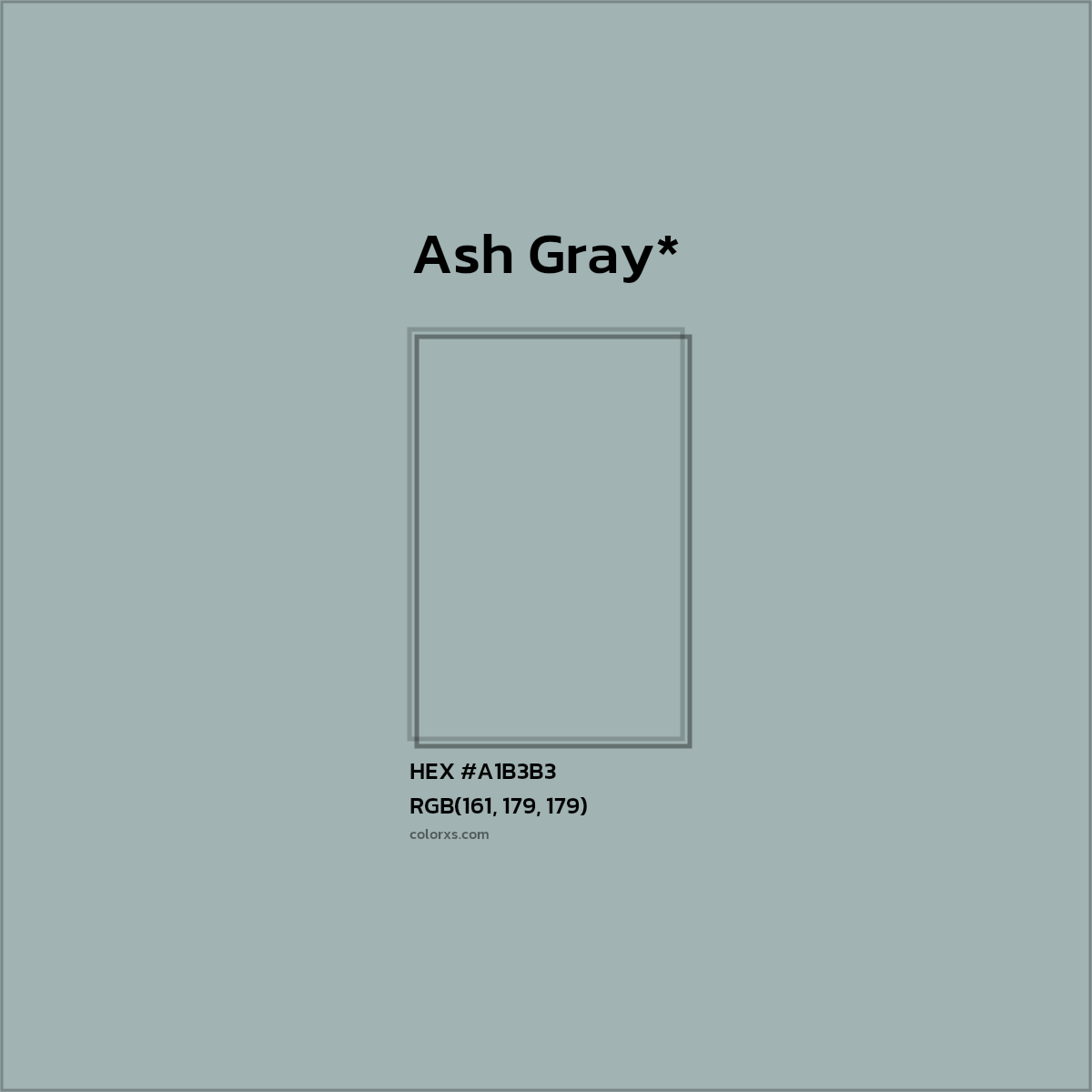HEX #A1B3B3 Color Name, Color Code, Palettes, Similar Paints, Images