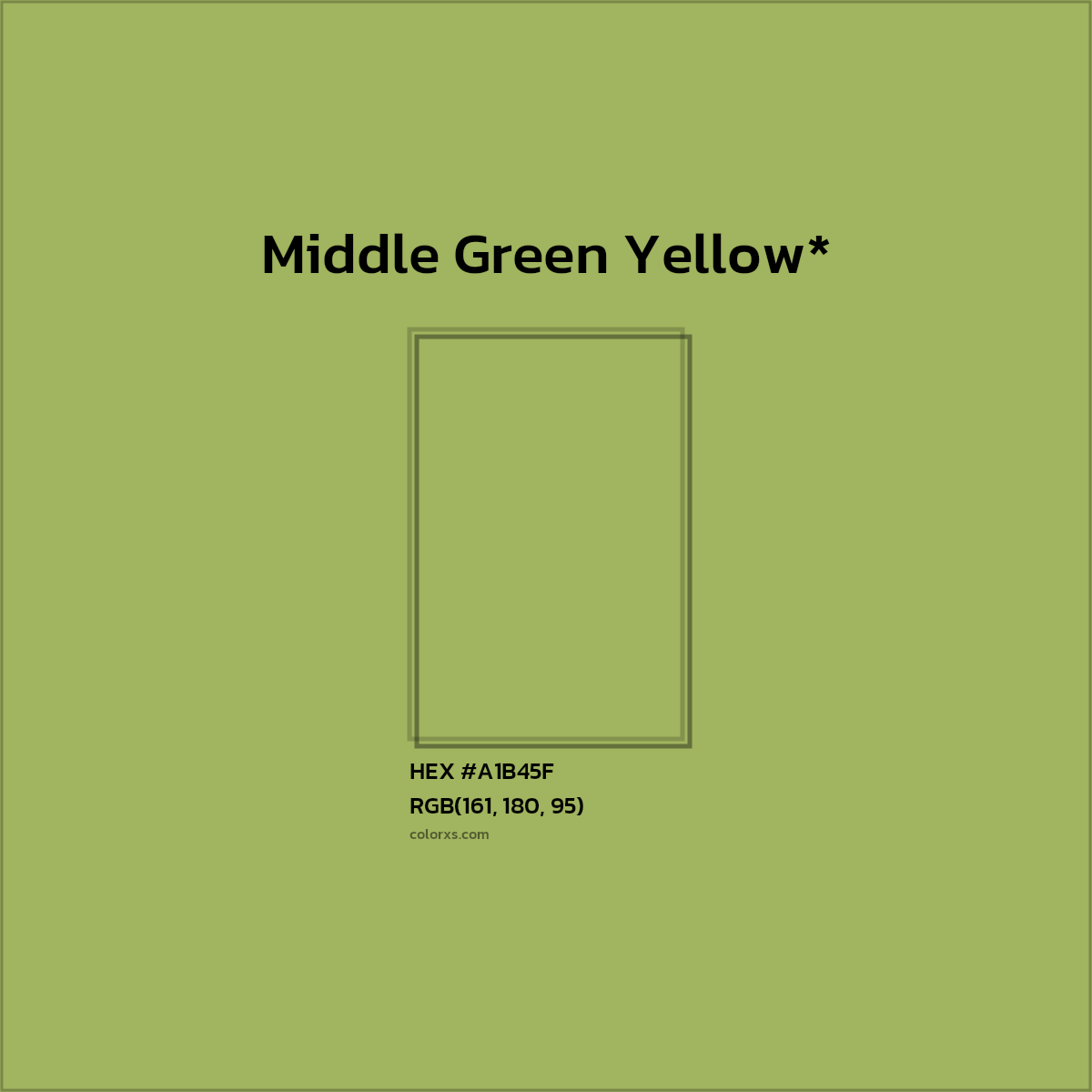 HEX #A1B45F Color Name, Color Code, Palettes, Similar Paints, Images