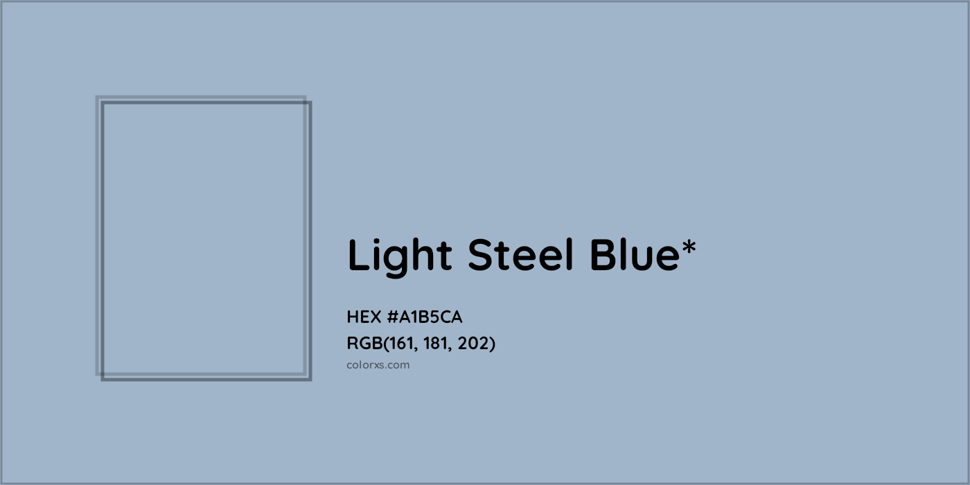 HEX #A1B5CA Color Name, Color Code, Palettes, Similar Paints, Images
