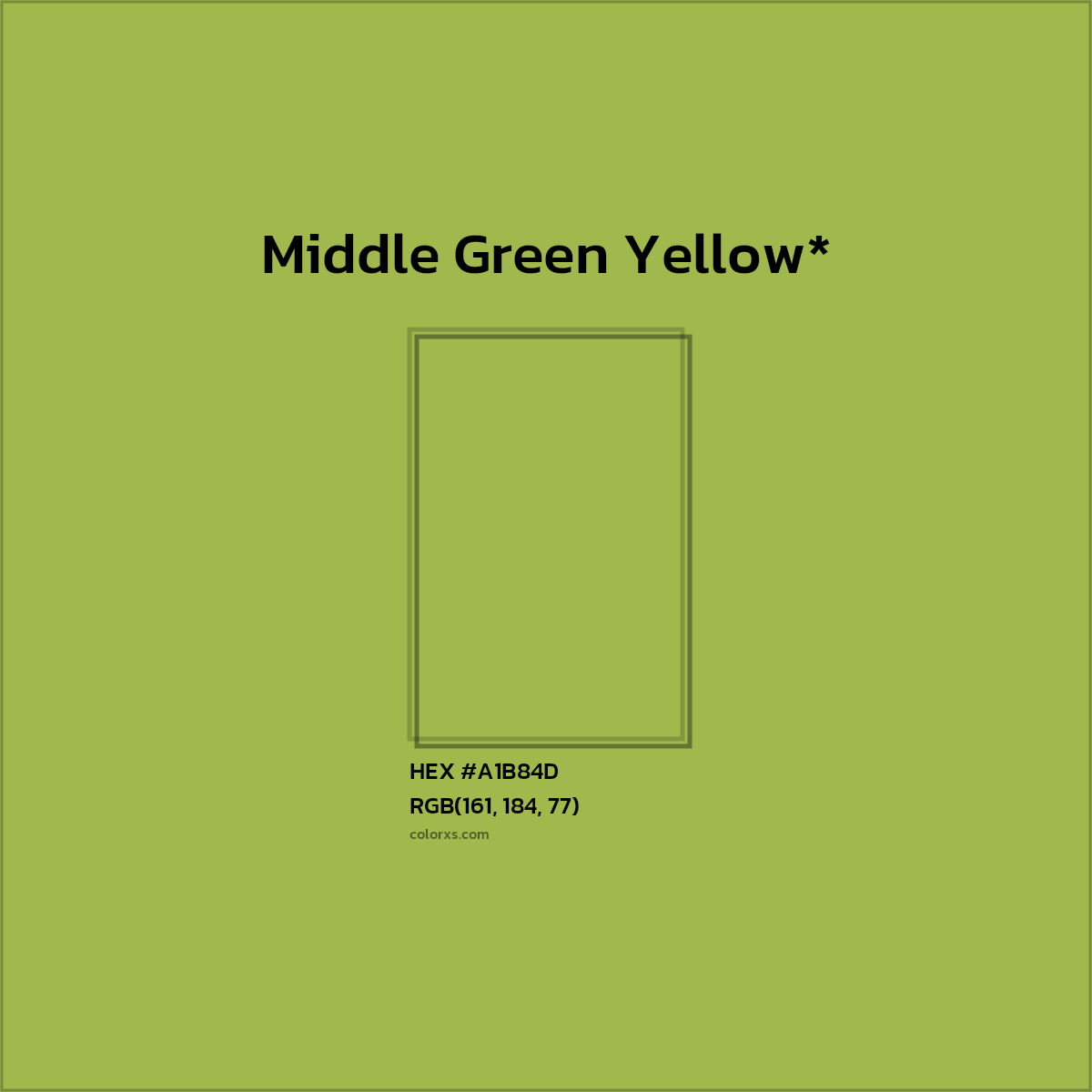 HEX #A1B84D Color Name, Color Code, Palettes, Similar Paints, Images