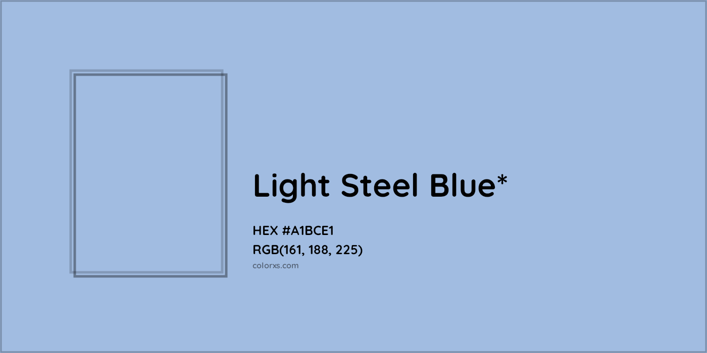 HEX #A1BCE1 Color Name, Color Code, Palettes, Similar Paints, Images