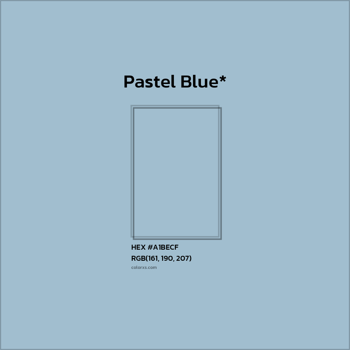 HEX #A1BECF Color Name, Color Code, Palettes, Similar Paints, Images