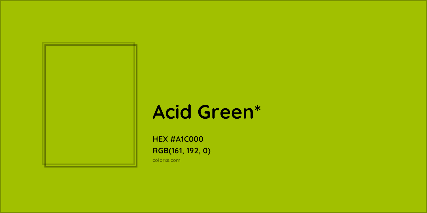 HEX #A1C000 Color Name, Color Code, Palettes, Similar Paints, Images