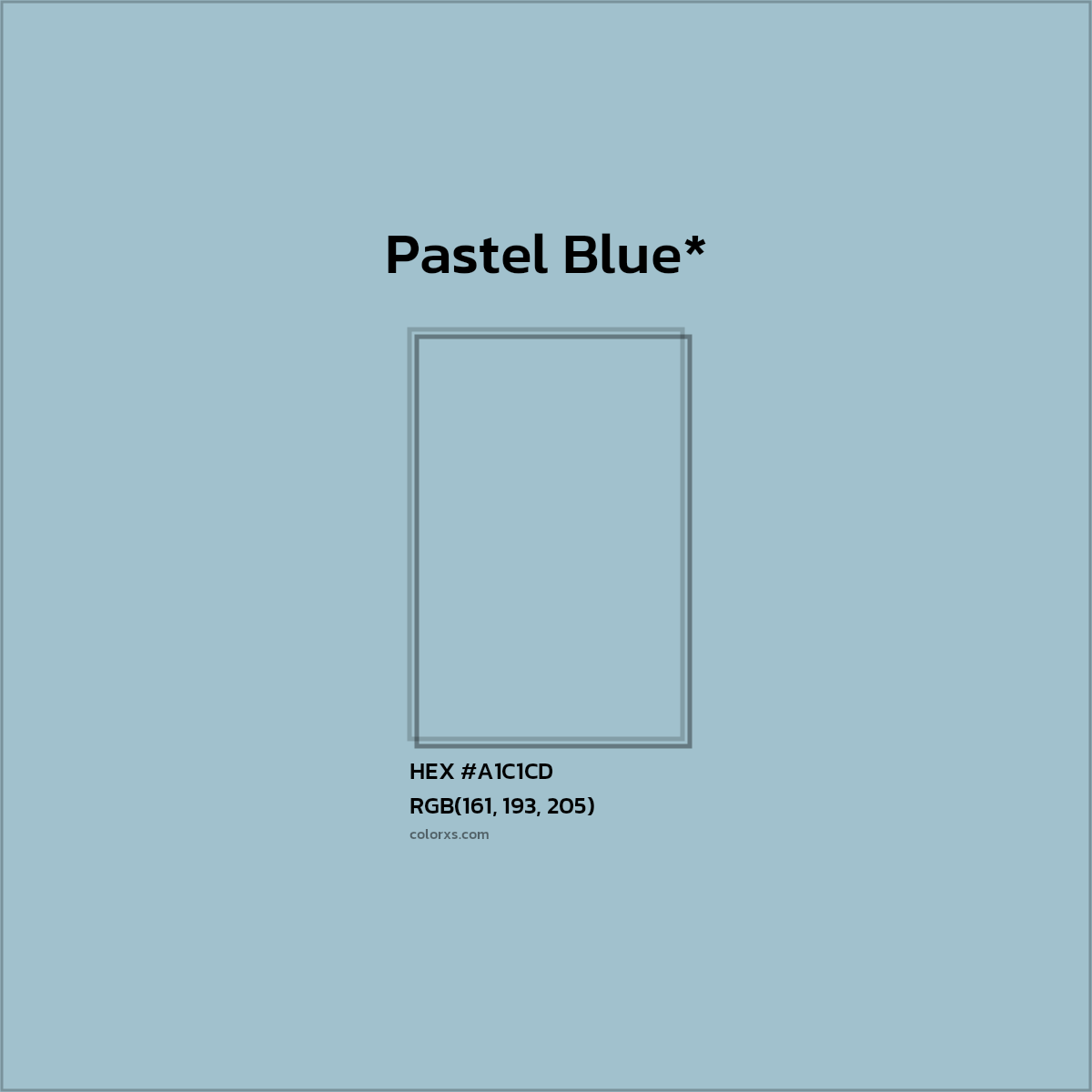 HEX #A1C1CD Color Name, Color Code, Palettes, Similar Paints, Images