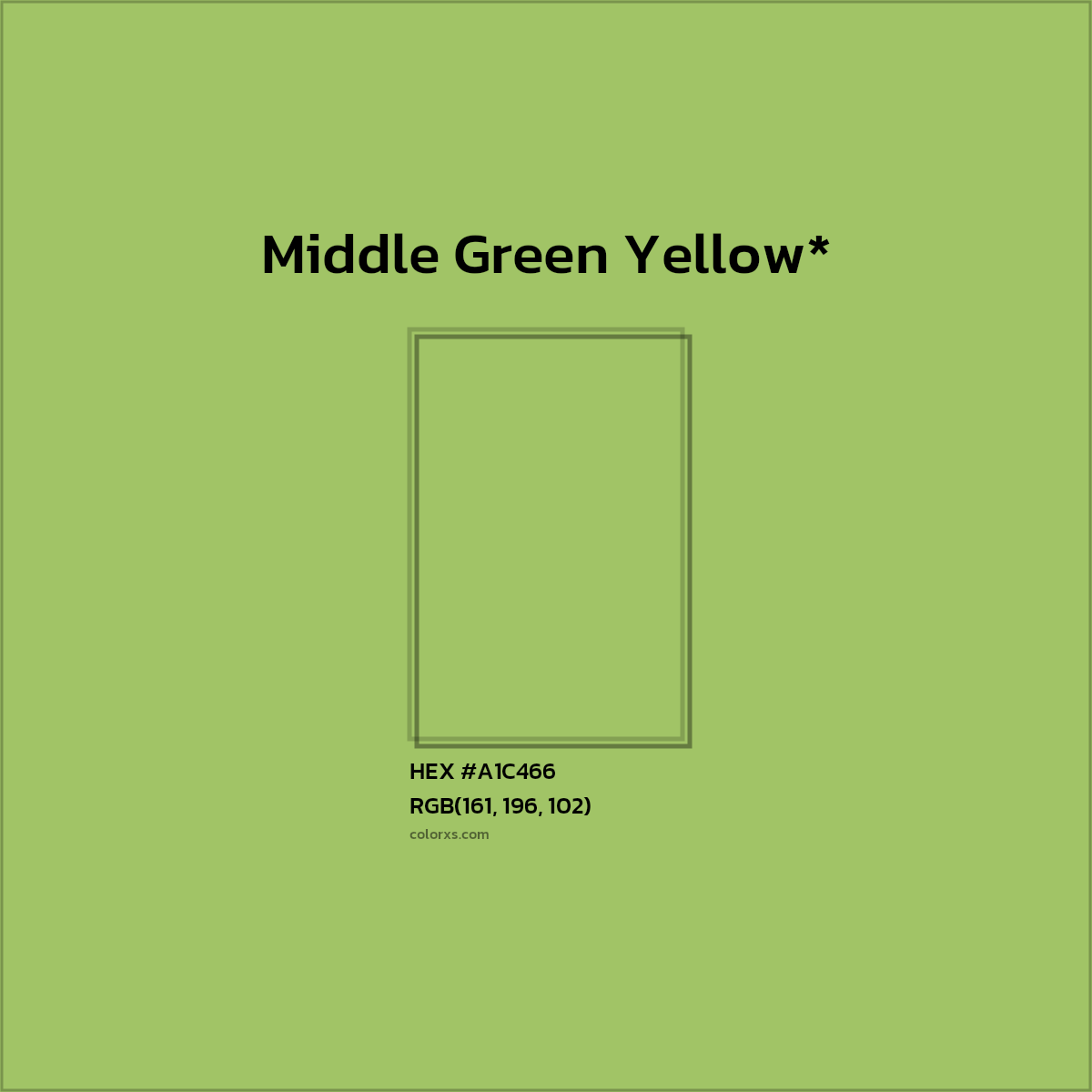 HEX #A1C466 Color Name, Color Code, Palettes, Similar Paints, Images