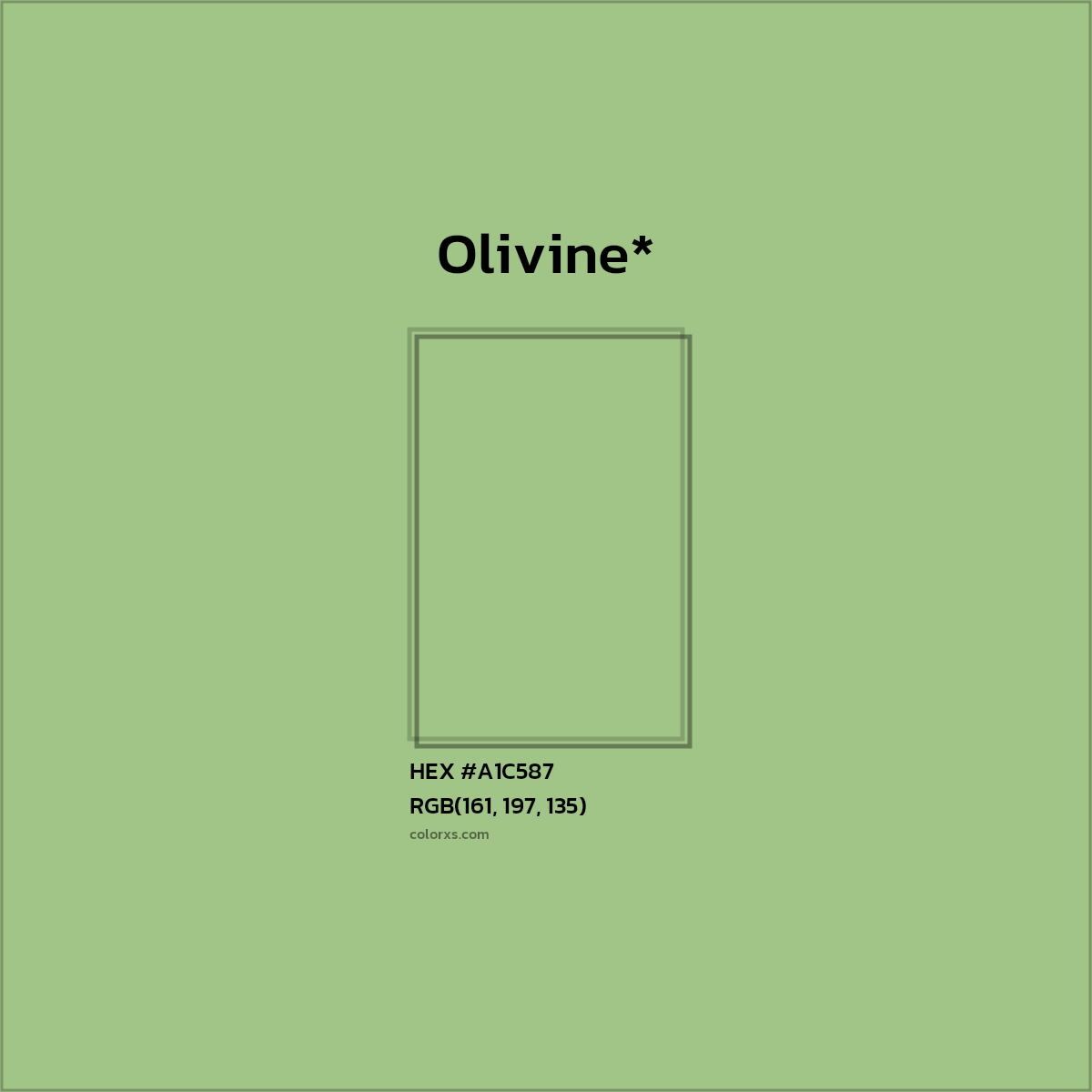 HEX #A1C587 Color Name, Color Code, Palettes, Similar Paints, Images