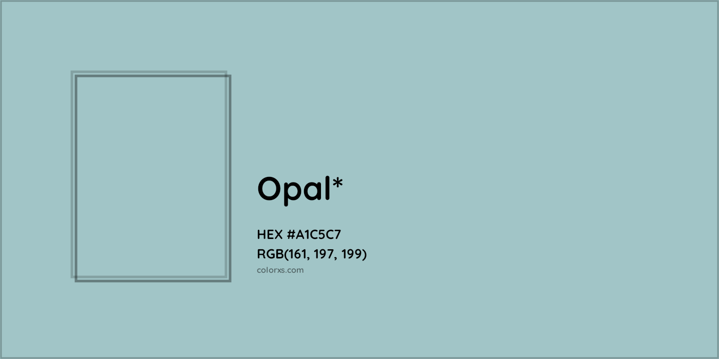 HEX #A1C5C7 Color Name, Color Code, Palettes, Similar Paints, Images