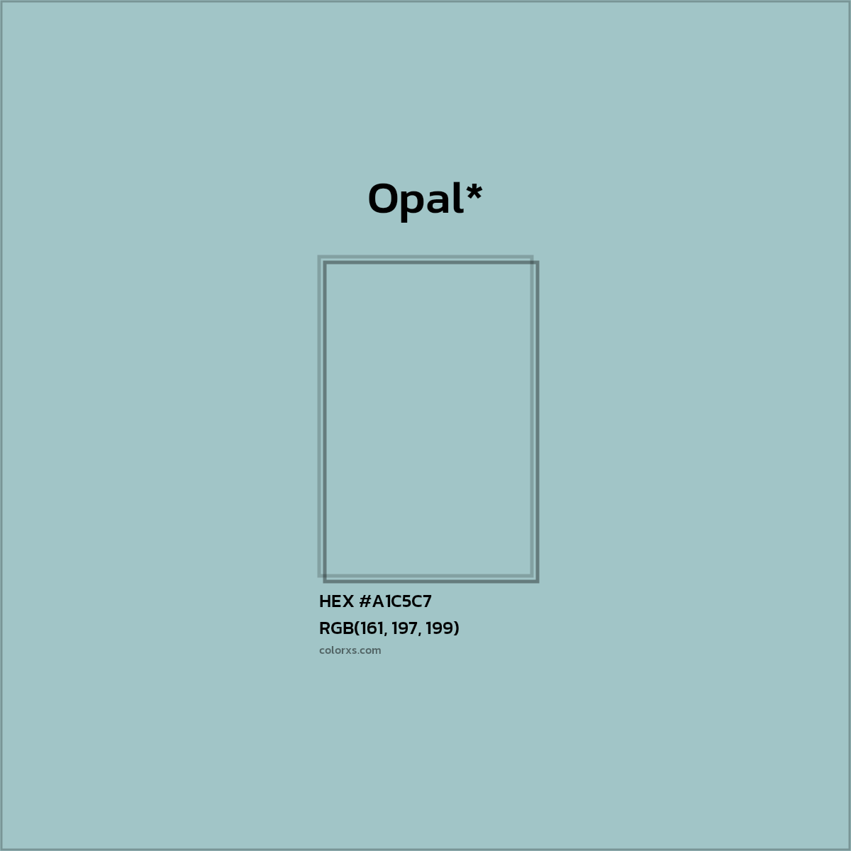 HEX #A1C5C7 Color Name, Color Code, Palettes, Similar Paints, Images