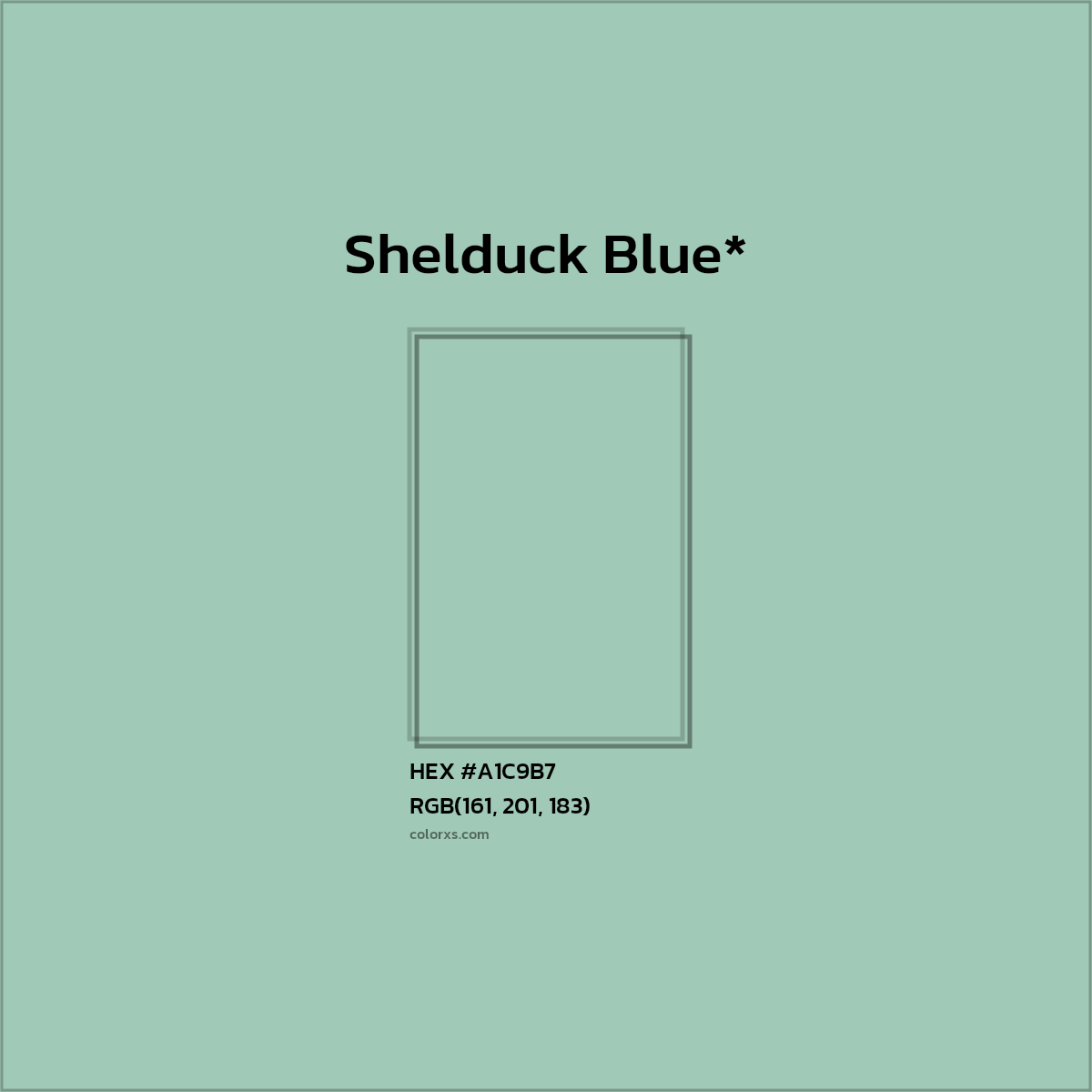 HEX #A1C9B7 Color Name, Color Code, Palettes, Similar Paints, Images