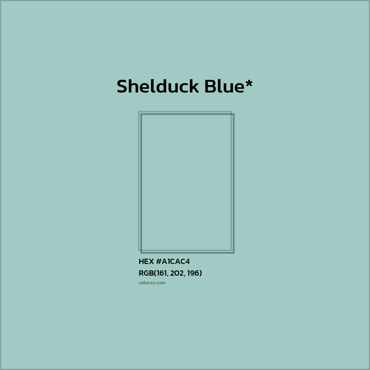 HEX #A1CAC4 Color Name, Color Code, Palettes, Similar Paints, Images