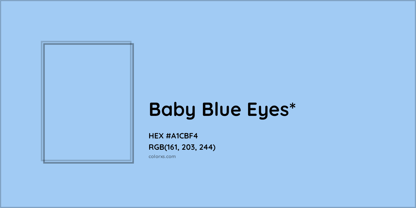 HEX #A1CBF4 Color Name, Color Code, Palettes, Similar Paints, Images