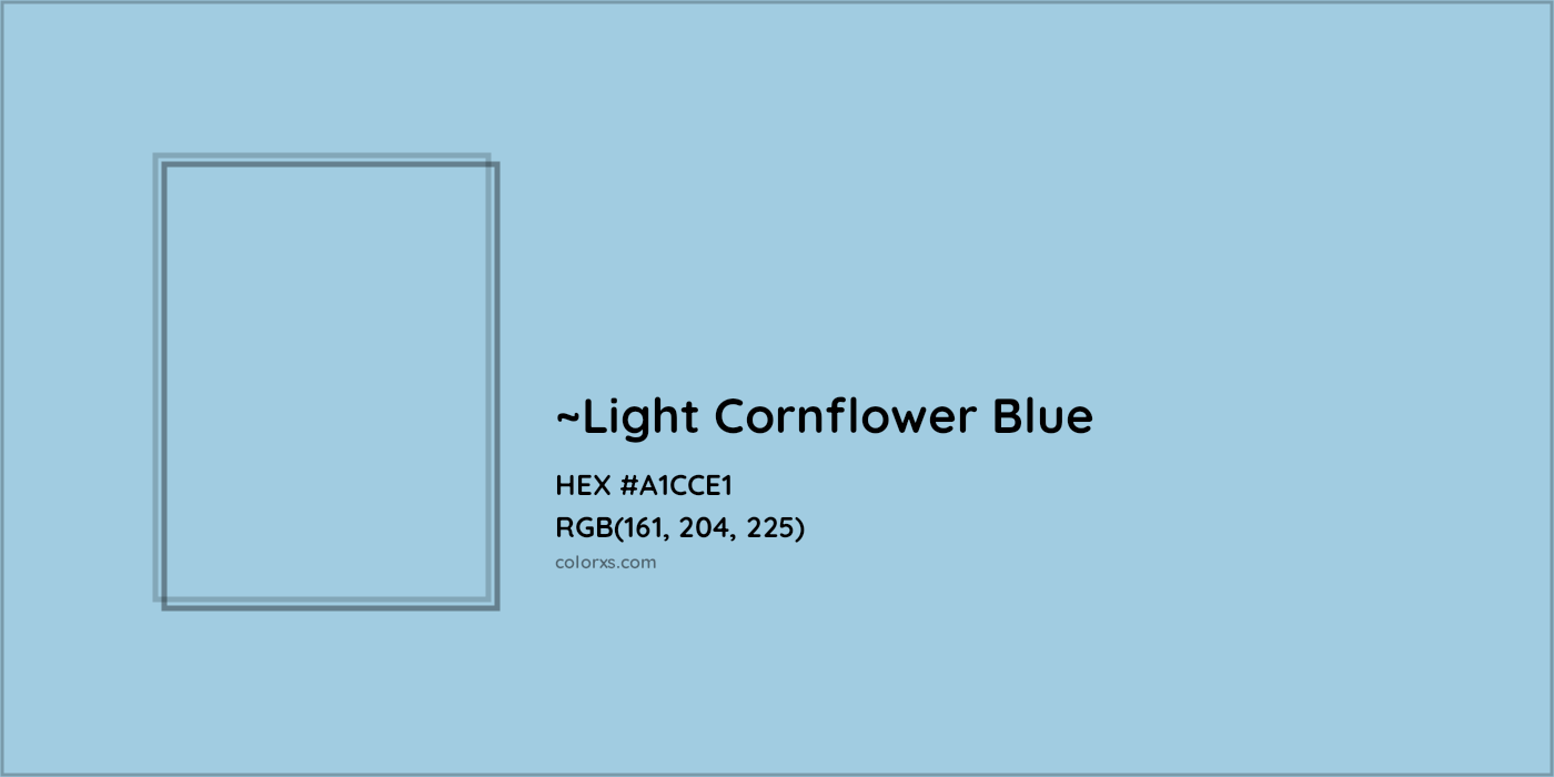 HEX #A1CCE1 Color Name, Color Code, Palettes, Similar Paints, Images