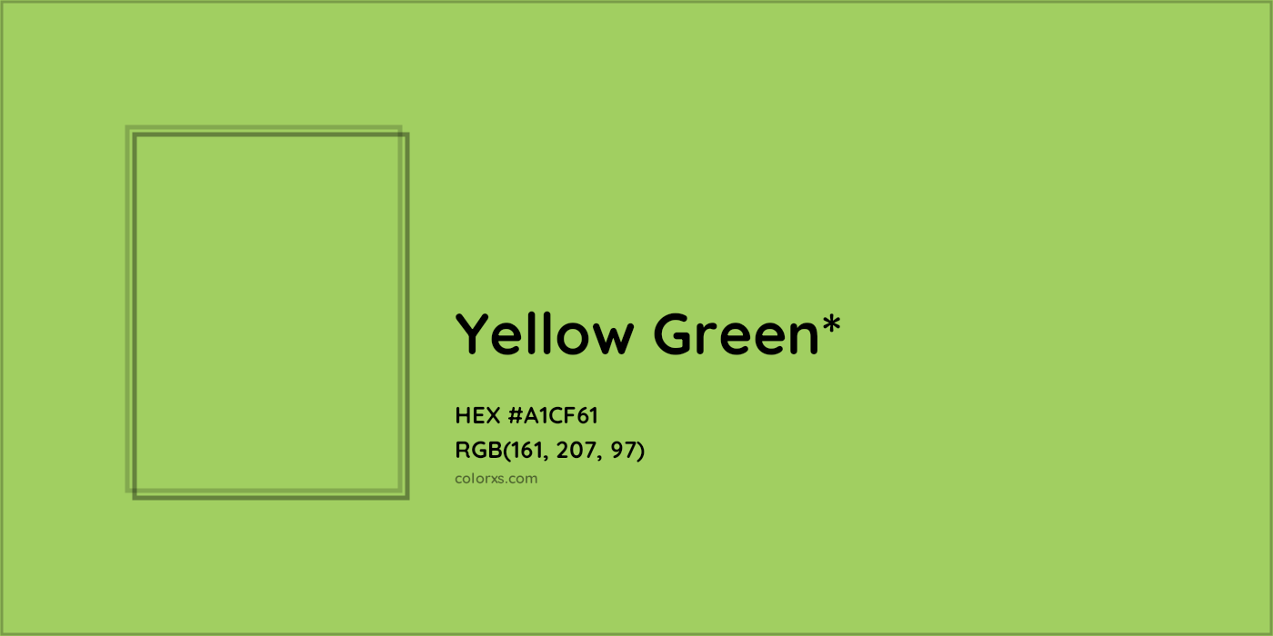 HEX #A1CF61 Color Name, Color Code, Palettes, Similar Paints, Images