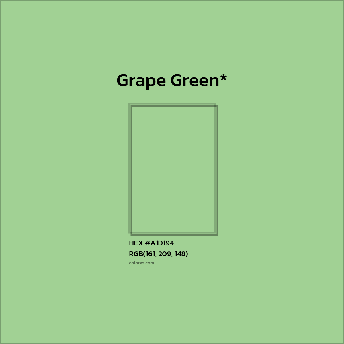 HEX #A1D194 Color Name, Color Code, Palettes, Similar Paints, Images