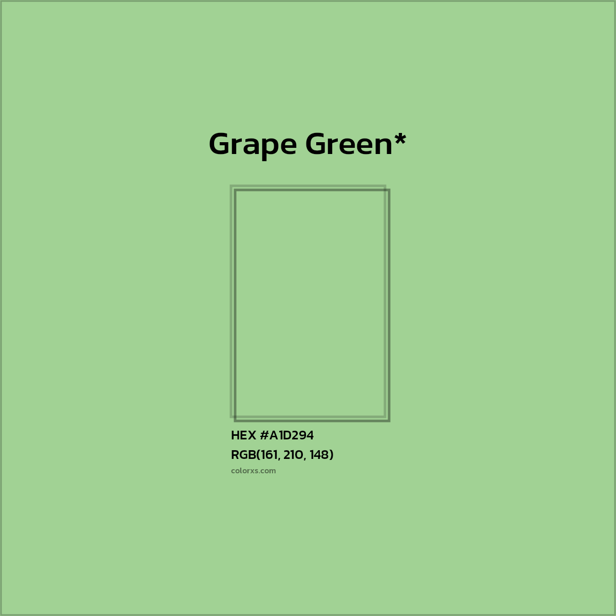 HEX #A1D294 Color Name, Color Code, Palettes, Similar Paints, Images
