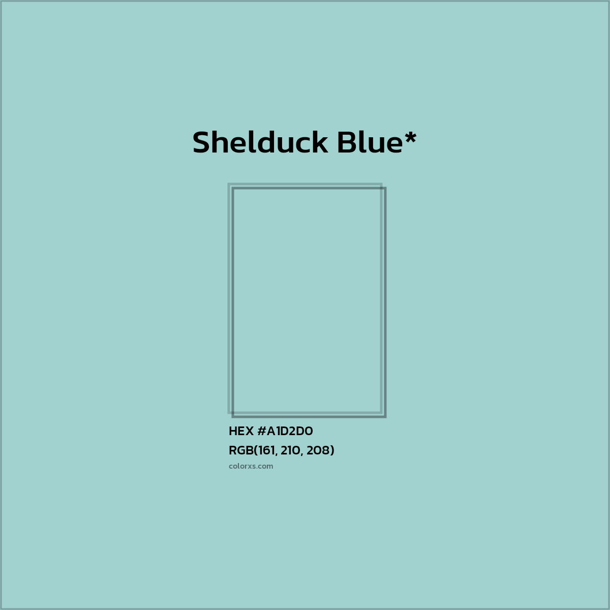 HEX #A1D2D0 Color Name, Color Code, Palettes, Similar Paints, Images
