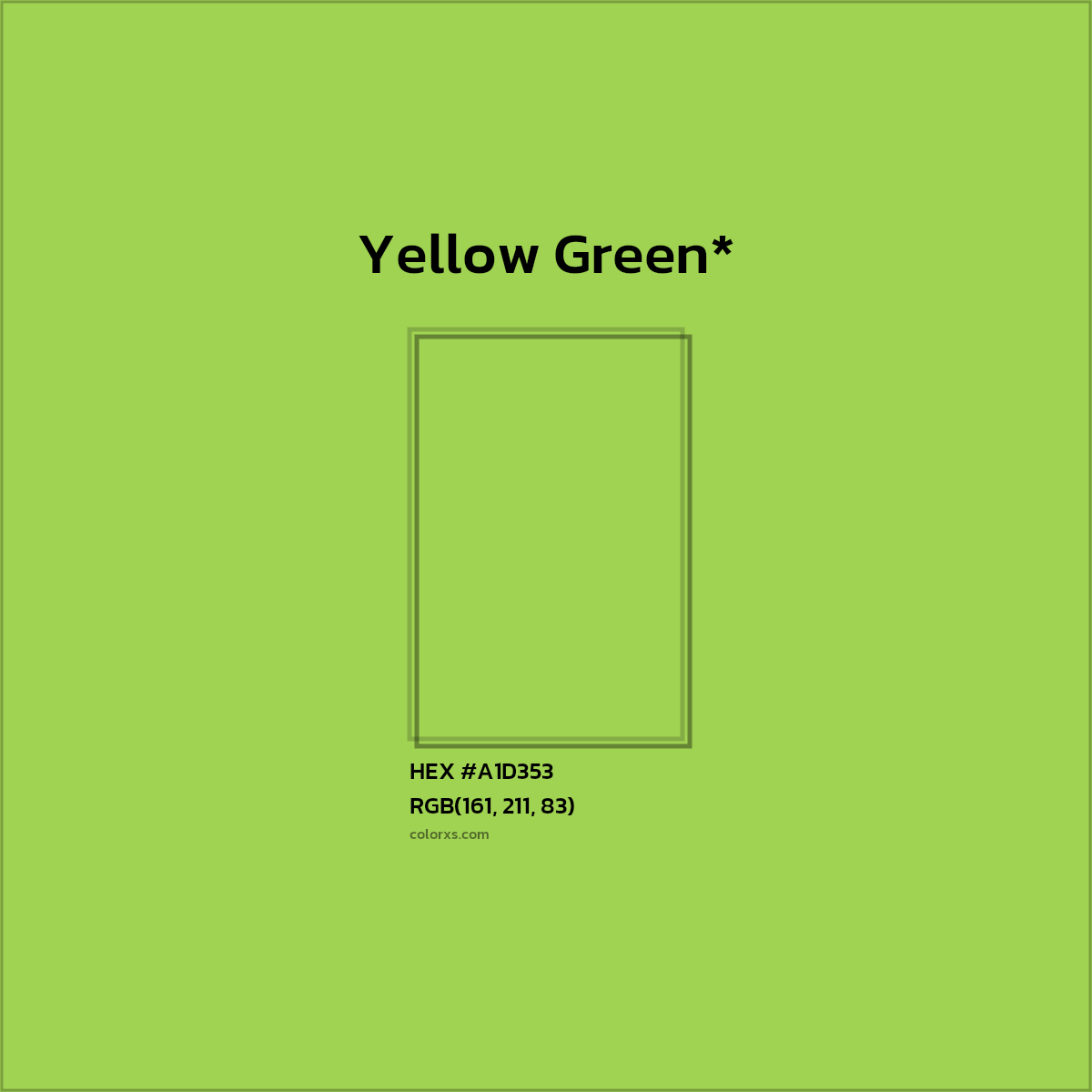HEX #A1D353 Color Name, Color Code, Palettes, Similar Paints, Images