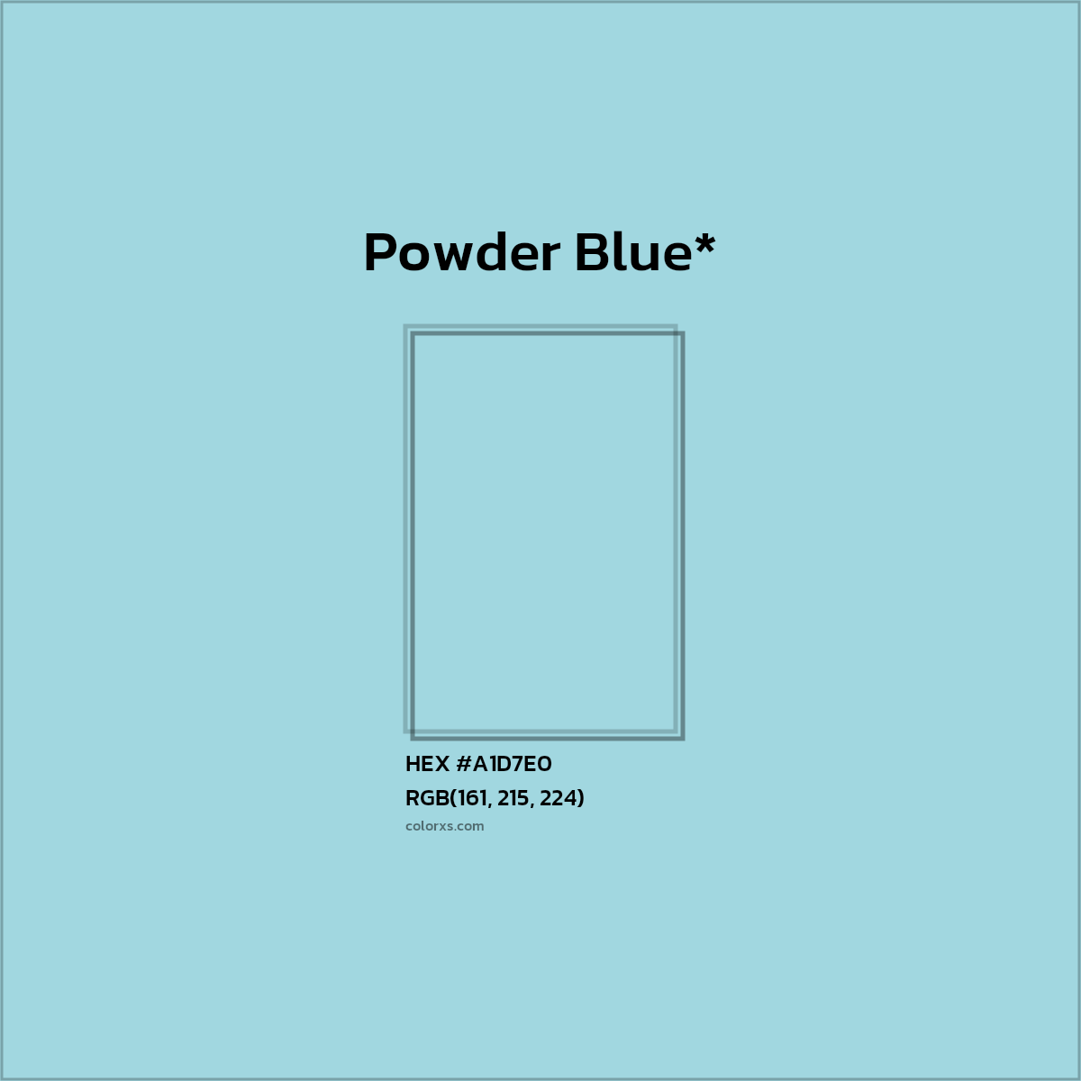 HEX #A1D7E0 Color Name, Color Code, Palettes, Similar Paints, Images