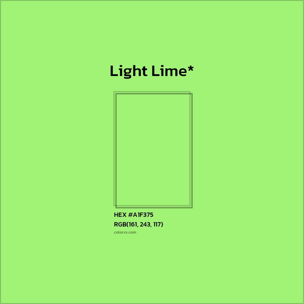 HEX #A1F375 Color Name, Color Code, Palettes, Similar Paints, Images